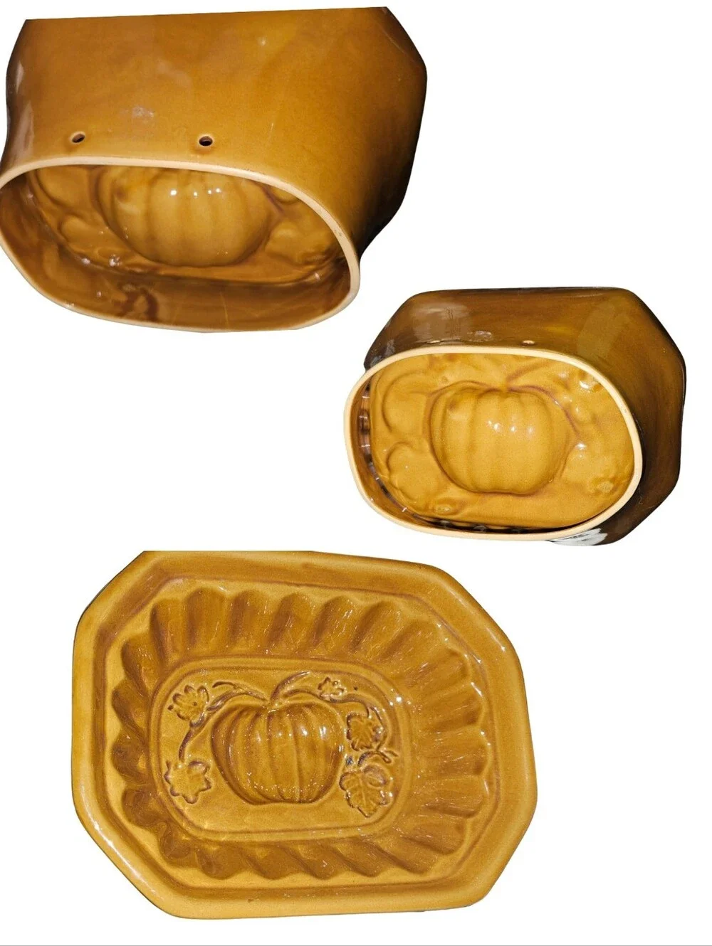 Crate & Barrel Ceramic Pumpkin Jello Mold